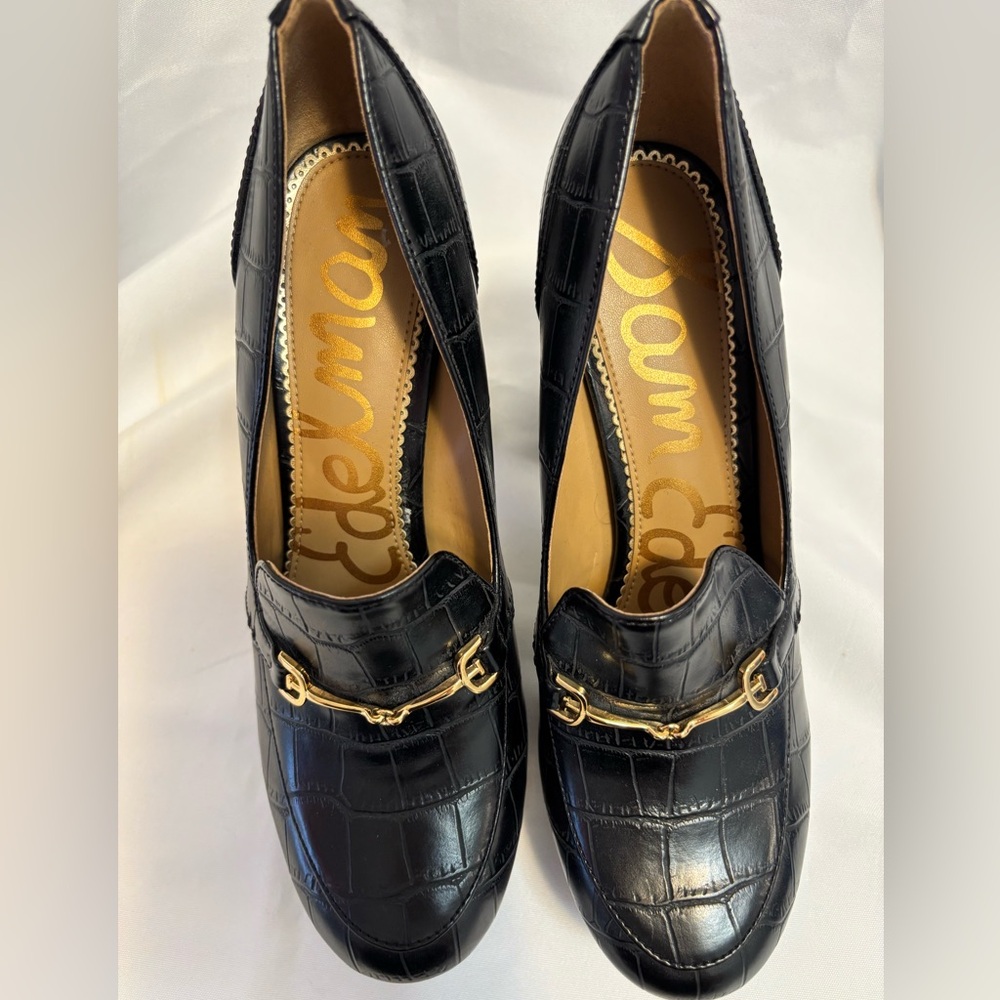 Sam Edelman Black Aretha Platform Loafer Pumps Boho Chic Women’s Size 7 - Picture 7 of 14
